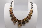 vintage amber ketting, Bruin, Ophalen of Verzenden, Zo goed als nieuw, Steen of Mineraal