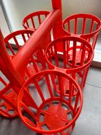 Retro flessenrek van oranje kunststof jaren’60, Ophalen of Verzenden, Huis en Inrichting