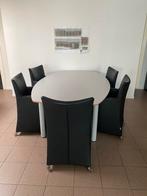 Melamine tafel, deens ovaal, 200 cm of meer, Metaal, 100 tot 150 cm, Rechthoekig