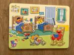 Inlegpuzzel Sesamstraat, Ophalen, 2 tot 4 jaar, Zo goed als nieuw, Van hout