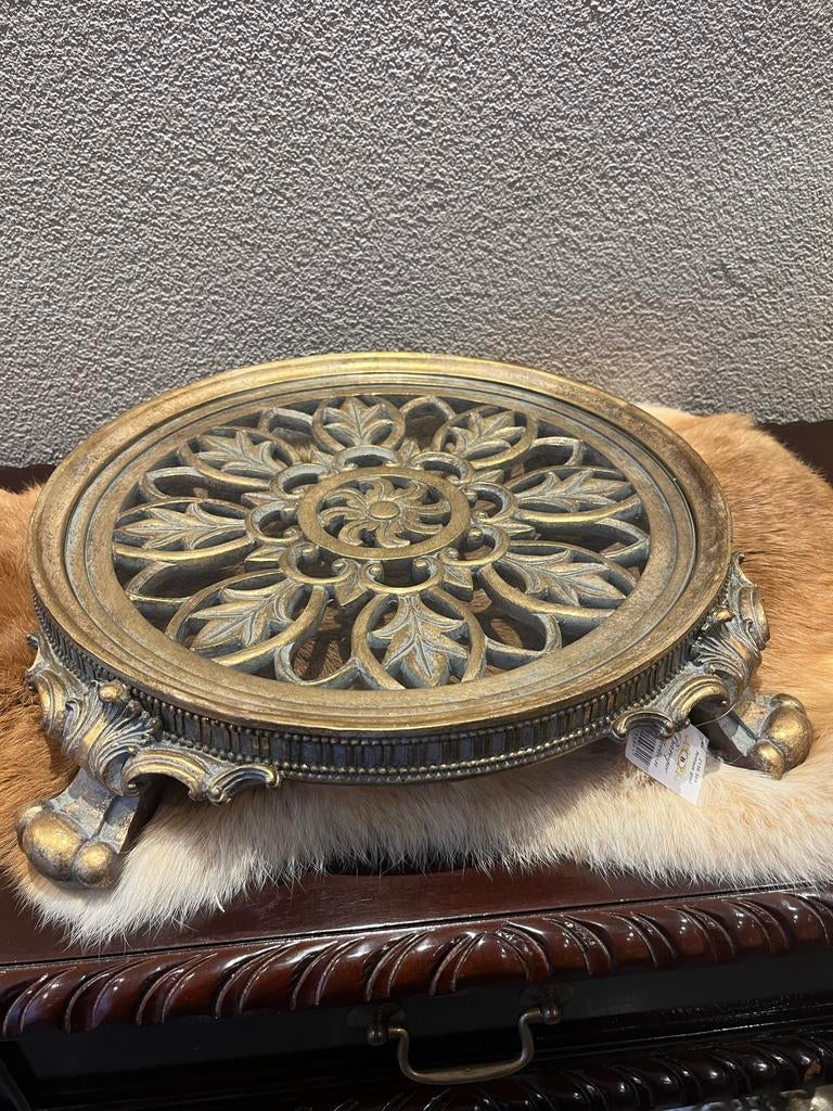 Baroque dienblad, Huis en Inrichting, Ophalen, Zo goed als nieuw, Rond, Metaal