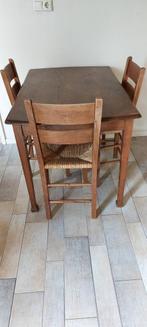 Eethoek met 5 stoelen., Huis en Inrichting, Tafels | Eettafels, Ophalen, Gebruikt, 50 tot 100 cm, Vijf personen of meer