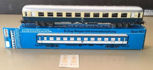 MäRKLIN H0 4092.3 PERSONENWAGEN BEIGE/TURQUOISE +Verlichting, Hobby en Vrije tijd, Modeltreinen | H0, Nieuw, Wagon, Wisselstroom