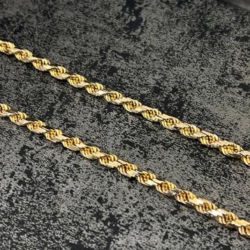 14k gouden ketting rope chain massief schakel beschikbaar voor biedingen