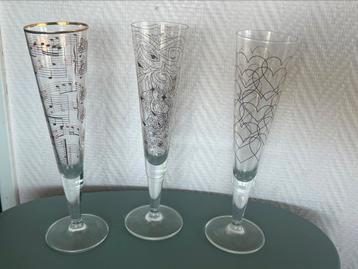 3x champagneglas glas Ritzenhoff 200 ml beschikbaar voor biedingen