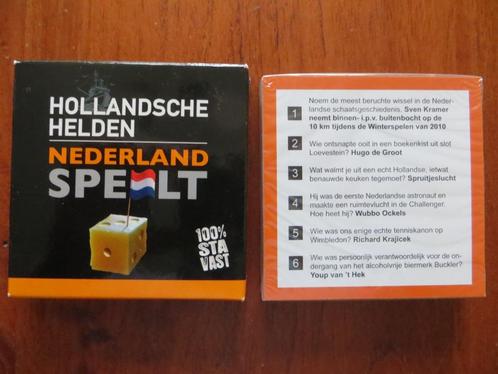Nederland speelt: Hollandse helden (memorie, domino en quiz), Hobby en Vrije tijd, Gezelschapsspellen | Overige, Nieuw, Ophalen of Verzenden