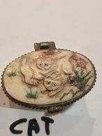 Katten Pillendoosje/Sieradendoosje, Antiek en Kunst, Antiek | Overige Antiek, Ophalen of Verzenden