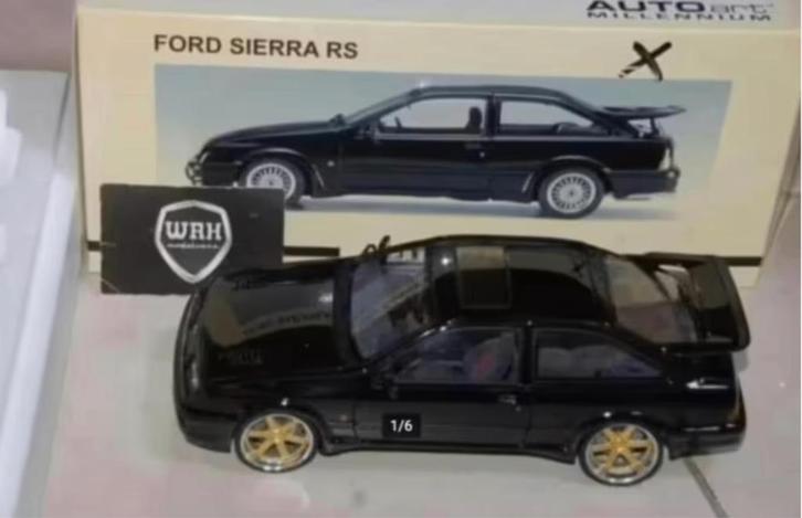 1:18 FORD SIERRA RS black Autoart CUSTOM in doos WRH, Hobby en Vrije tijd, Modelauto's | 1:18, Zo goed als nieuw, Auto, Autoart