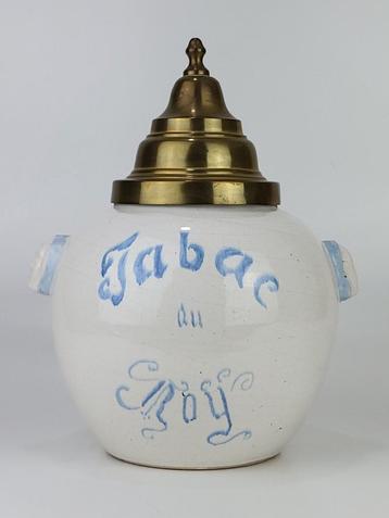 Antieke Keramische Tabakspot "Tabac du Roy" beschikbaar voor biedingen