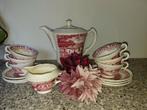 Boerenhoeve rood koffieservies, Antiek en Kunst, Ophalen