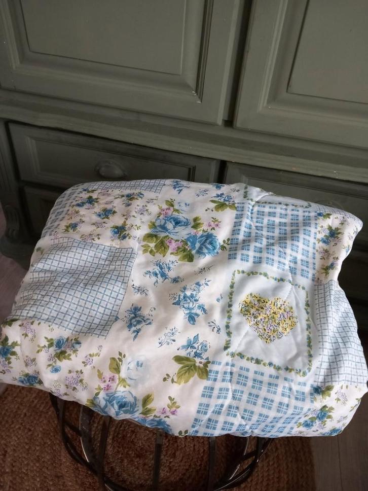 Blauw Bloemen Deken/Dekbed - Tweepersoons, Huis en Inrichting, Woonaccessoires | Plaids en Woondekens, Gebruikt, Ophalen of Verzenden