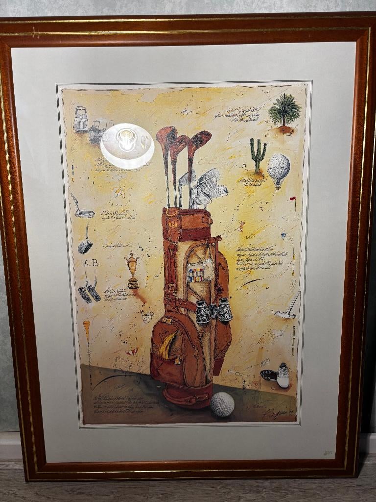 Poster, Verzamelen, Posters, Zo goed als nieuw, Sport, A1 t/m A3, Rechthoekig Staand, Met lijst, Ophalen