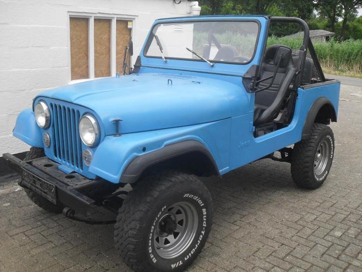 Jeep CJ7 Oldtimer Diesel Belastingvrij Stoere Bak, Auto's, Jeep, Particulier, Wrangler, Diesel, Cabriolet, Handgeschakeld, Blauw