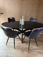 MX Sofa Eetkamerstoelen - Antraciet Velvet, Ophalen, Zo goed als nieuw, Vier, Stof