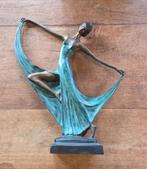 Koperen sculptuur Art Deco danseres, Ophalen of Verzenden