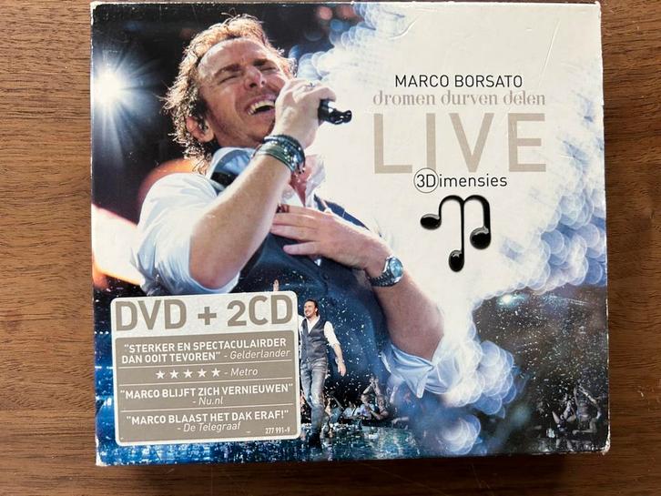 Marco Borsato - 3D dimensies live - DVD + 2 cds DELUXE ed, Cd's en Dvd's, Cd's | Nederlandstalig, Zo goed als nieuw, Pop, Boxset
