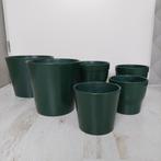 Set van 6 groene bloempotten, Ophalen, Minder dan 100 cm