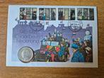 Zilveren Gulden 1943 + Postset “40 jaar Bevrijding Nederland, 1 gulden, Setje, Zilver, Ophalen of Verzenden