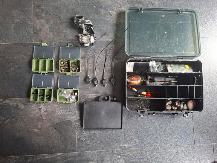 hardcase tacklebox plus inhoud + extra, Watersport en Boten, Hengelsport | Karpervissen, Zo goed als nieuw, Complete set, Ophalen of Verzenden