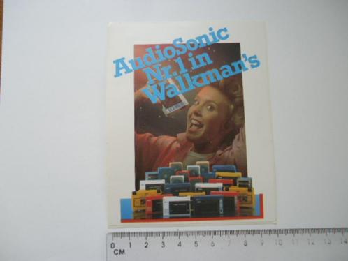 sticker Walkman radio cassette audio sonic popmuziek retro, Verzamelen, Stickers, Zo goed als nieuw, Bedrijf of Vereniging, Verzenden