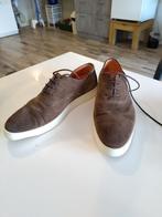 Santoni vlotte suède Oxford veterschoen, Bruin, Ophalen of Verzenden, Zo goed als nieuw, Santoni