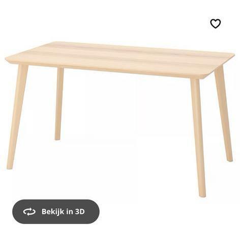 Ikea Lisabo eetkamer tafel, Huis en Inrichting, Tafels | Eettafels, Gebruikt, 50 tot 100 cm, 100 tot 150 cm, Vier personen, Rechthoekig