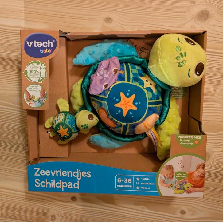 VTech Zeevriendjes Schildpad - Nieuw in doos, Kinderen en Baby's, Speelgoed | Babyspeelgoed, Nieuw, Overige typen, Met licht, Met geluid