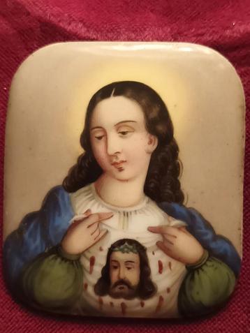 Antieke Miniatuur Plaquette - Religieus beschikbaar voor biedingen