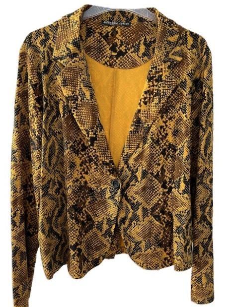 Juffrouw Jansen Amsterdam jasje XXL animalprint geel bruin, Kleding | Dames, Jasjes, Kostuums en Pakken, Zo goed als nieuw, Jasje