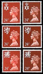 REGIONALS E.II. 24p. Decimal Machin frankeerzegels, 12 Varië, Verzenden, Postfris