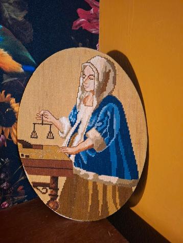 Handgemaakte Wanddecoratie - Vrouw met Weegschaal beschikbaar voor biedingen