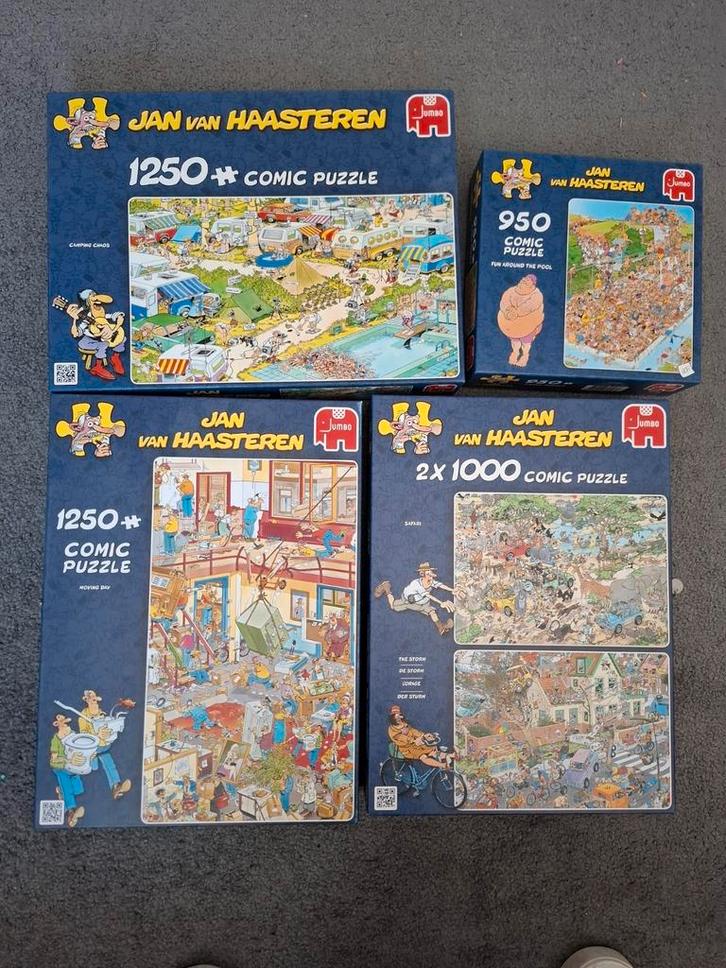 Jan van Haasteren, diverse formaten, Hobby en Vrije tijd, Denksport en Puzzels, Zo goed als nieuw, 500 t/m 1500 stukjes, Ophalen of Verzenden