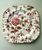 8 x Vintage Johnson Brothers Rose Chintz Pink ontbijt borden, Ophalen, Nieuw, Bord(en)