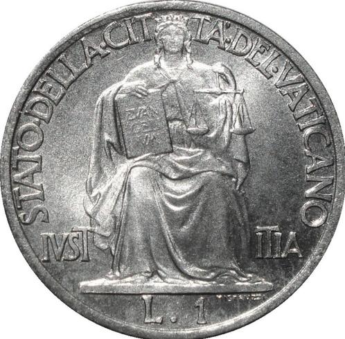 Vatikaan 1 lire 1942 (UNC), Postzegels en Munten, Munten | Europa | Niet-Euromunten, Losse munt, Italië, Ophalen of Verzenden