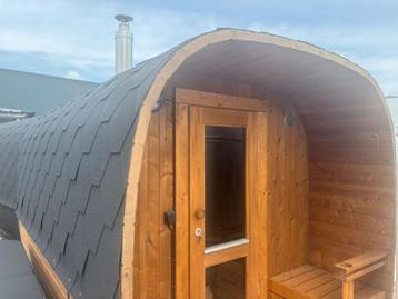 Barrelsauna 290 cm I Thermowood I Houtkachel I Panorama beschikbaar voor biedingen