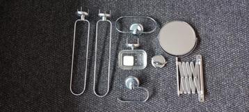 Badkameraccessoires, divers, chroom, totaal 7 stuks beschikbaar voor biedingen