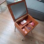 Vintage teakhouten fournituren naaikastje opberger, kaptafel, Huis en Inrichting, Kasten | Overige, Ophalen, Gebruikt