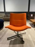 Draai fauteuil oranje poot ijzer nieuw lounge seat, Ophalen, Nieuw, Stof, 50 tot 75 cm