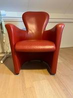 Leolux Amphore fauteuil rood leder, Huis en Inrichting, Fauteuils, Ophalen, Design, Zo goed als nieuw, 50 tot 75 cm