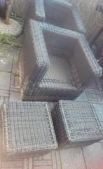 Lounge stoelen met bijzet tafeltjes in goede staat., Tuin en Terras, Tuinsets en Loungesets, Ophalen, Gebruikt, 2 zitplaatsen