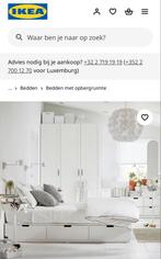 IKEA Tweepersoonsbed - Zwart - met opberglades, Huis en Inrichting, Gebruikt, Zwart, Tweepersoons, Ophalen of Verzenden