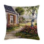 Nostalgische kussenhoes reint withaar, Ophalen of Verzenden, Nieuw, Overige kleuren, Vierkant
