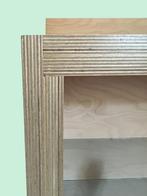 Handgemaakte boekenkast hout en glas, Ophalen, 50 tot 100 cm, 150 tot 200 cm, 25 tot 50 cm