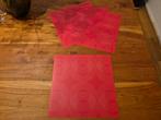 4 rode vierkante placemats Ikea, Ophalen, Zo goed als nieuw
