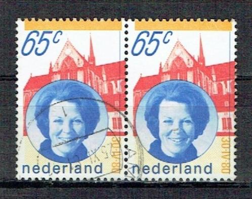 Nederland 1981 NR 1215 Kon. Beatrix Oranje In paar, Postzegels en Munten, Postzegels | Nederland, Gestempeld, Na 1940, Ophalen