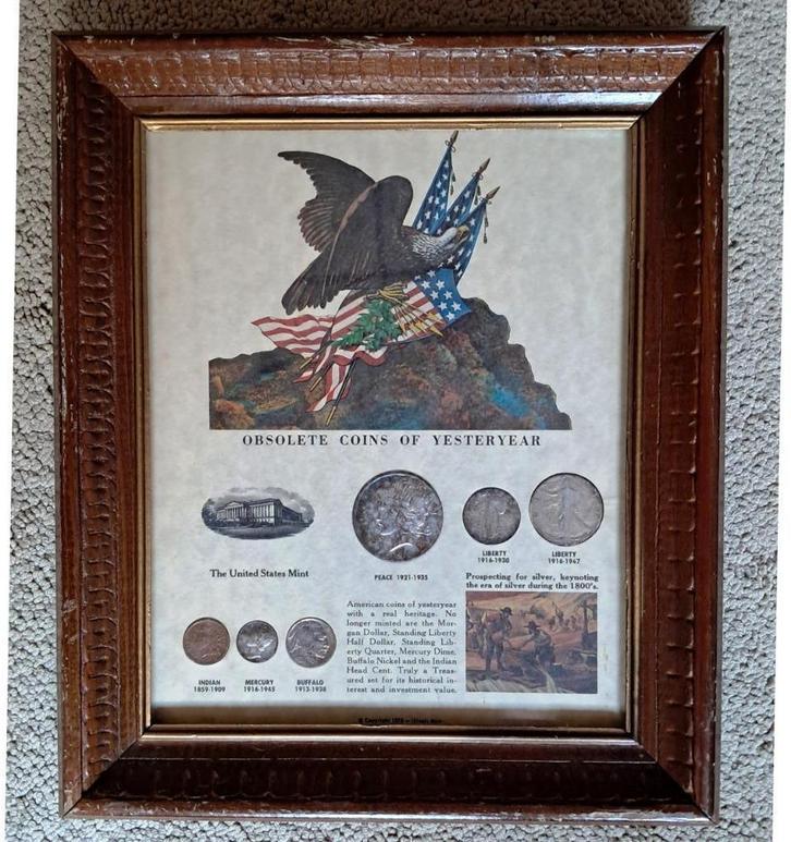 mooie ingelijste muntenverzameling Amerika USA Obsolete coin, Postzegels en Munten, Munten | Europa | Niet-Euromunten, Setje, Overige landen