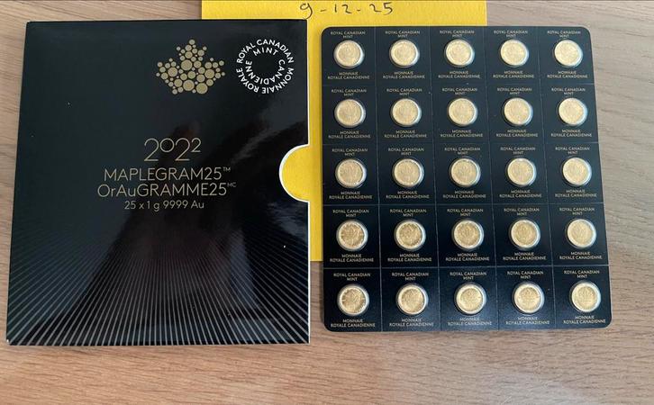 Maple Leaf Maplegram - 1 gram goud, Postzegels en Munten, Edelmetalen en Baren, Goud, Ophalen of Verzenden