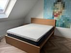 Emma O2 matras (160x200) met Malm bed, Huis en Inrichting, 160 cm, Overige materialen, Bruin, Zo goed als nieuw
