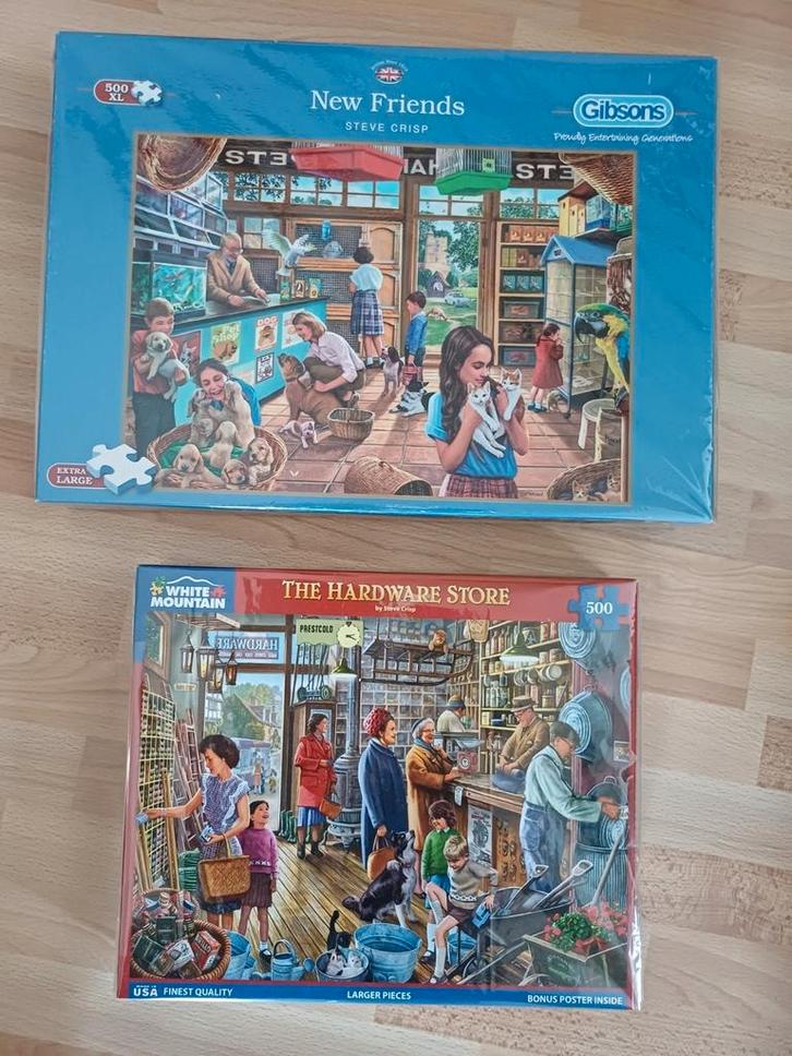 Gibson en White Mountain puzzel 500 stukjes XL, Hobby en Vrije tijd, Denksport en Puzzels, Zo goed als nieuw, 500 t/m 1500 stukjes