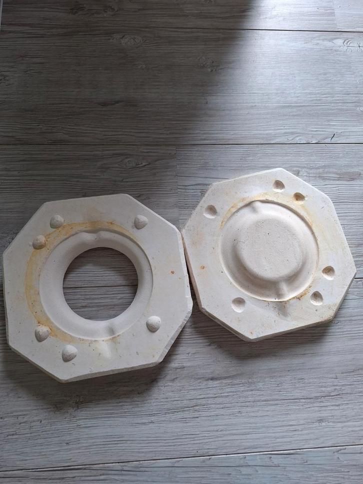 Gietmal Klei Keramiek Bordje/Asbak, Hobby en Vrije tijd, Pottenbakken, Gebruikt, Ophalen